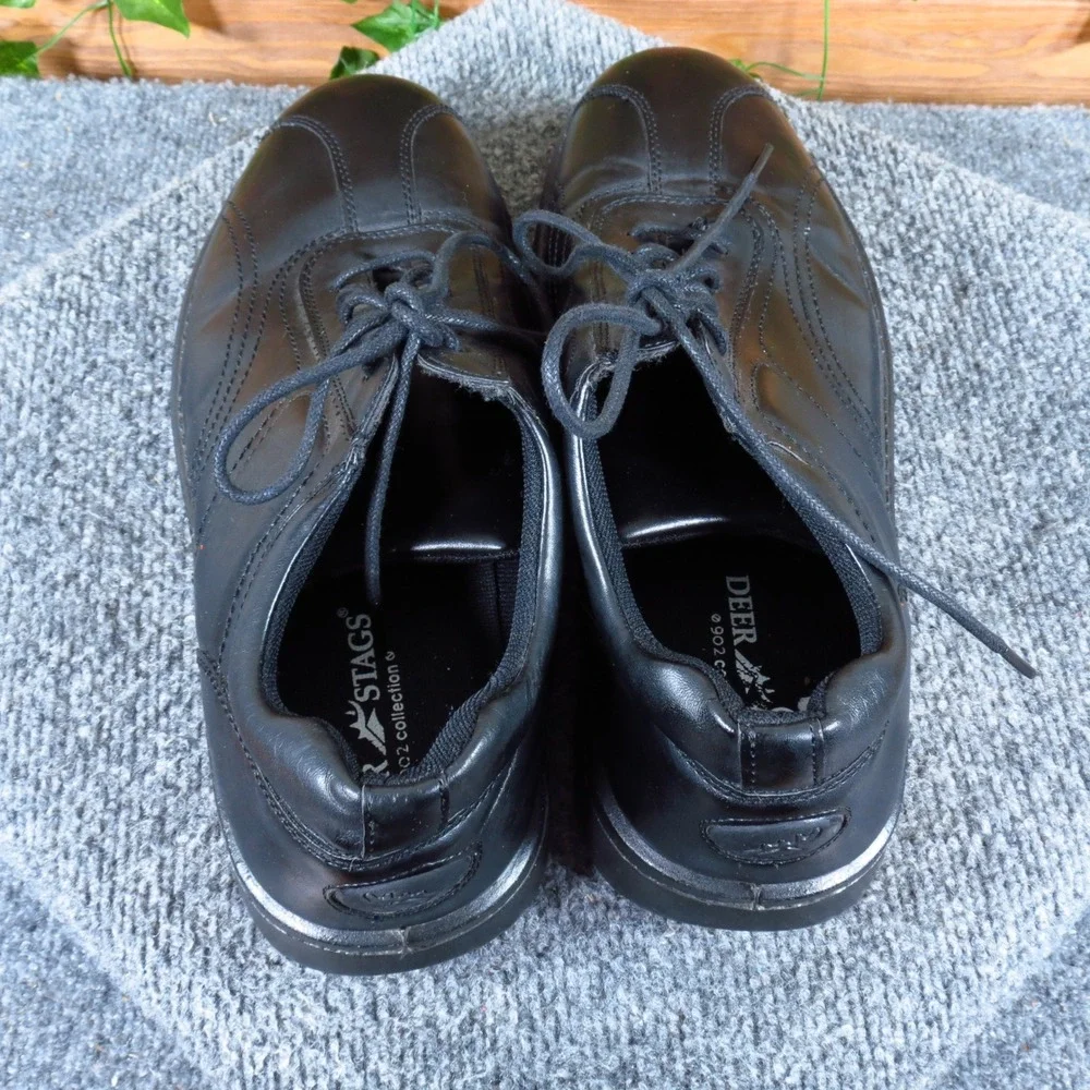 Deer Stags Equator Mens Oxford Shoes Sz 9.5 Wide Work Uniform Professional Black